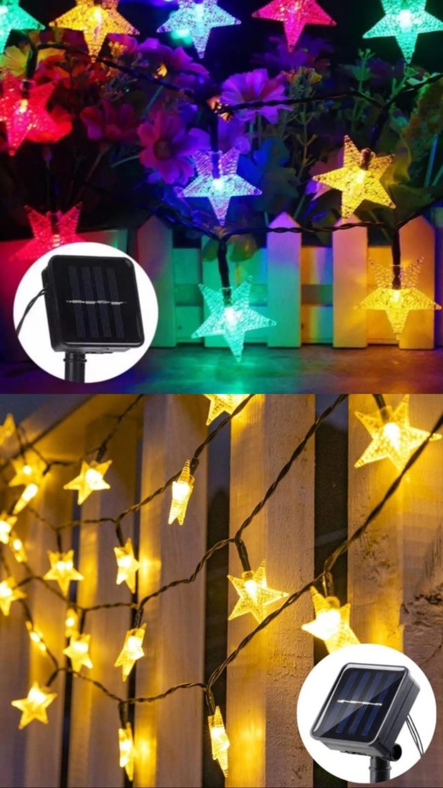 🌟💡LUCES NAVIDEÑAS SOLARES EN FORMA DE ESTRELLA 🌟💡