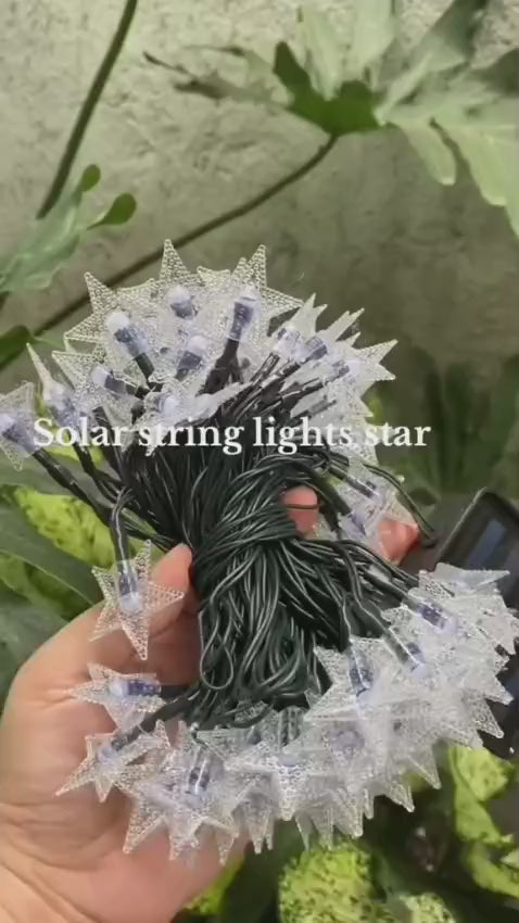 🌟💡LUCES NAVIDEÑAS SOLARES EN FORMA DE ESTRELLA 🌟💡